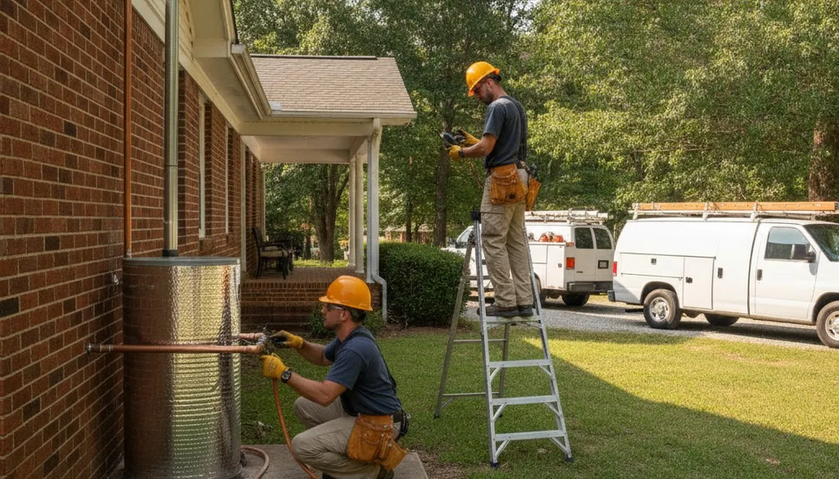 Durham, NC plumber repairing pipes for residential plumbing service