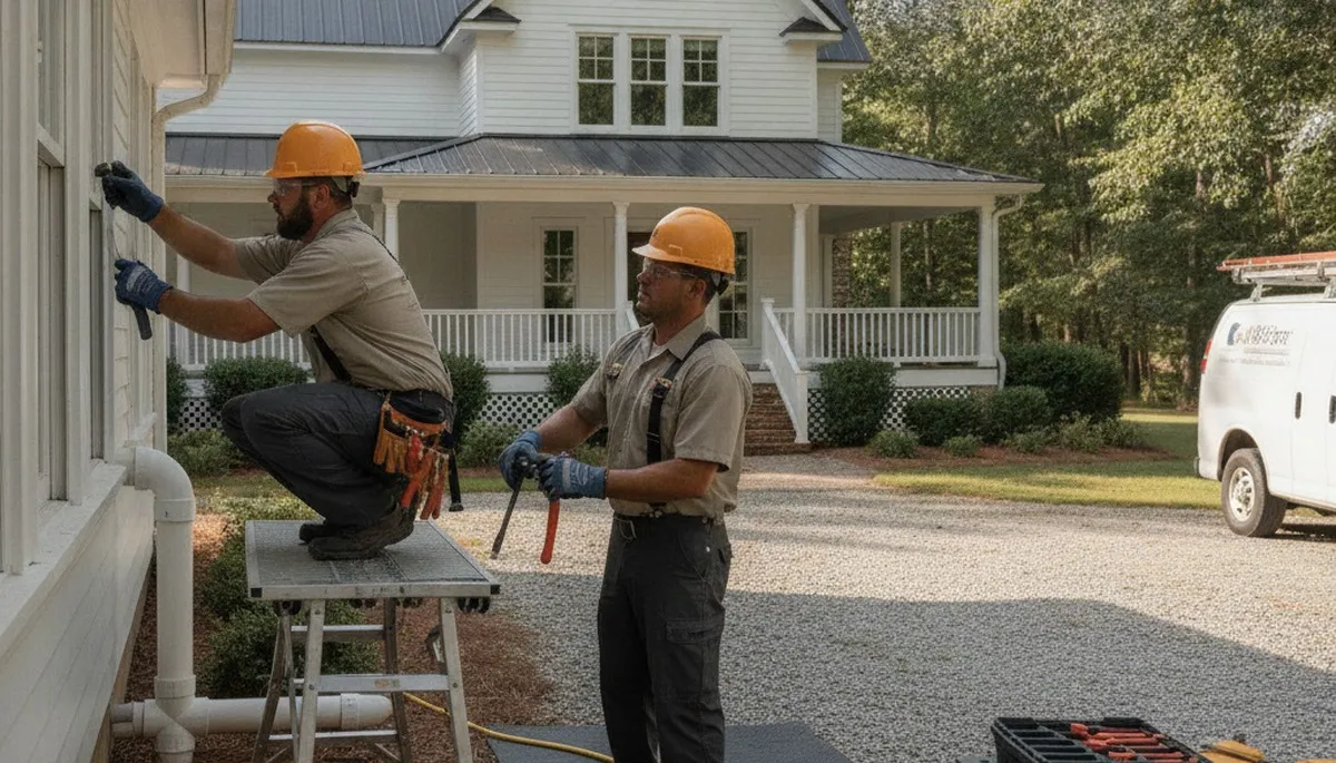 Durham, NC plumber repairing residential plumbing for leak and pipe service